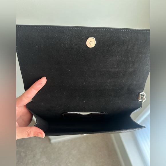 Alexander McQueen Dark Brown Croc-Embossed Crossbody Bag - Picture 7 of 7